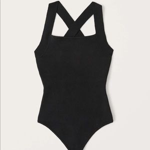 ABERCROMBIE AND FITCH HALTER CROSSBACK BODYSUIT